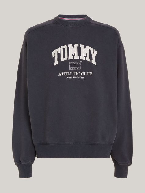 Polerón Relaxed Estilo Varsity Negro Tommy Jeans-4
