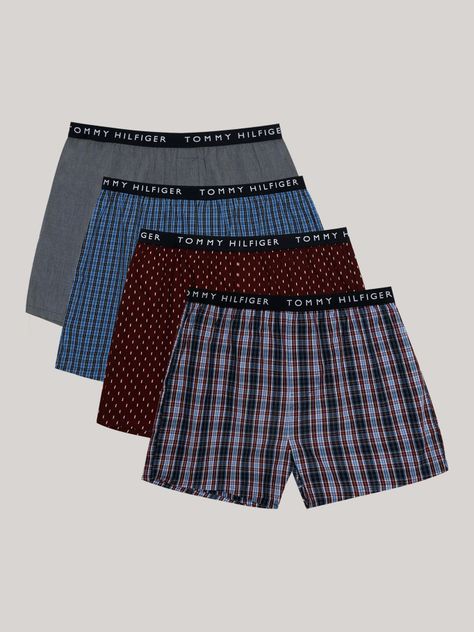 Pack De 4 Bóxers Woven Con Print Multicolor Tommy Hilfiger-0