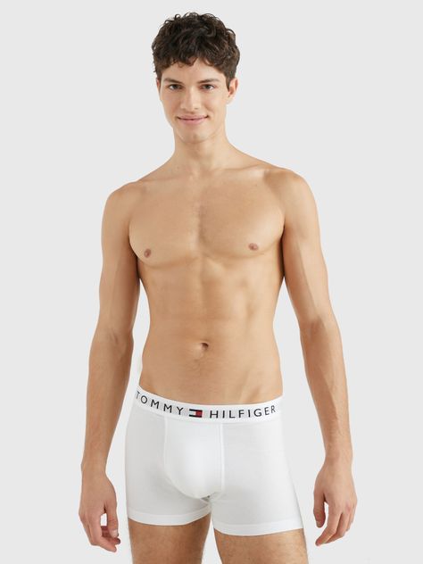 Trunk Solid Con Logo En La Cintura Blanco Tommy Hilfiger-1