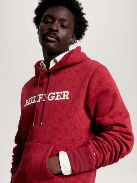 Polerón Hoodie Con Monogramas Rojo Tommy Hilfiger-3