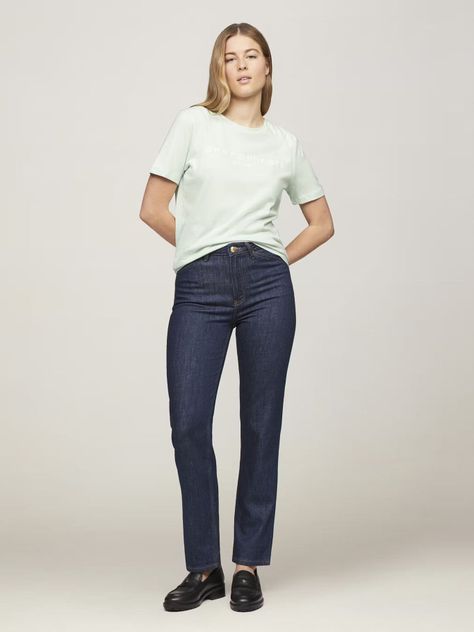 Polera Signature Con Logo Verde Tommy Hilfiger-1