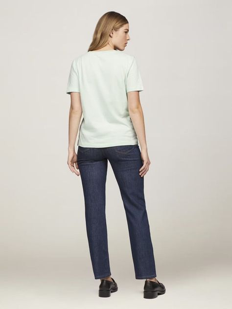 Polera Signature Con Logo Verde Tommy Hilfiger-2
