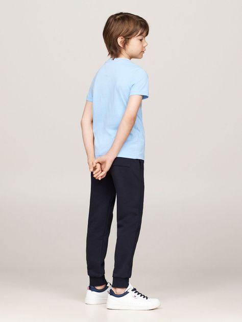 Polera Con Logo Aterciopelado Celeste Tommy Hilfiger-2