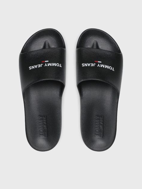 Sandalia Pool Slide Essential Logo Negro Tommy Hilfiger-2