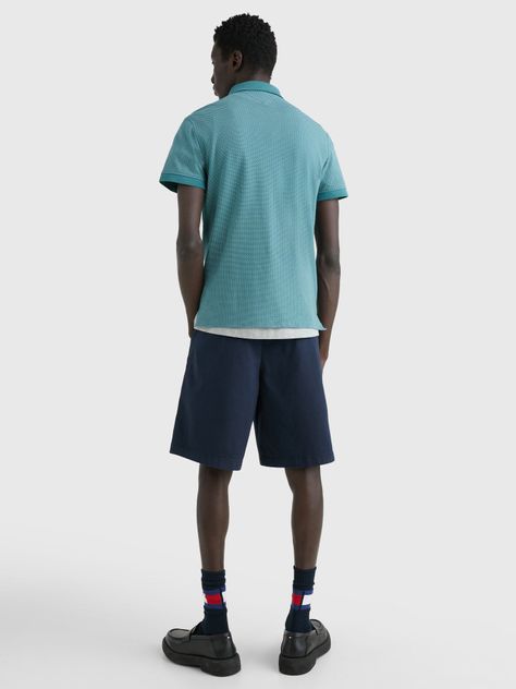 Polo Microestampada Slim Fit Verde Tommy Hilfiger-2