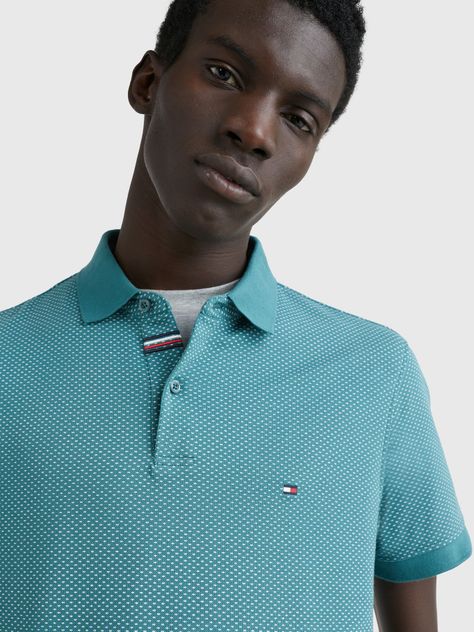 Polo Microestampada Slim Fit Verde Tommy Hilfiger-3