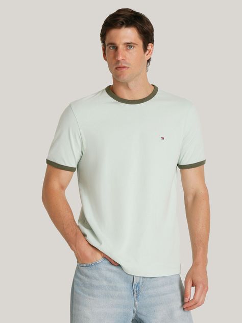 Polera Algodón Logo Colour Block Verde Tommy Hilfiger-0