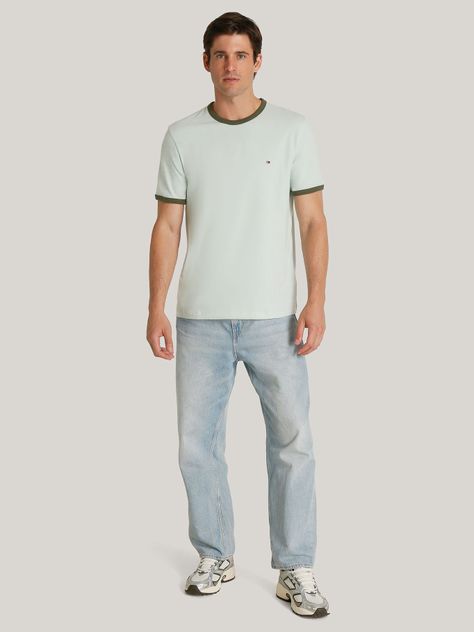 Polera Algodón Logo Colour Block Verde Tommy Hilfiger-1