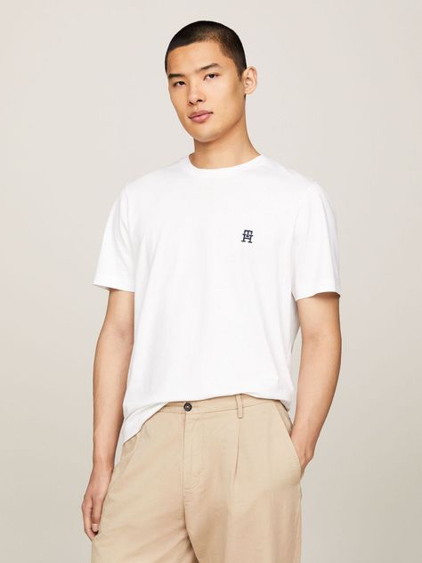 Polera Logo Monogram Regular Fit Blanco Tommy Hilfiger-0