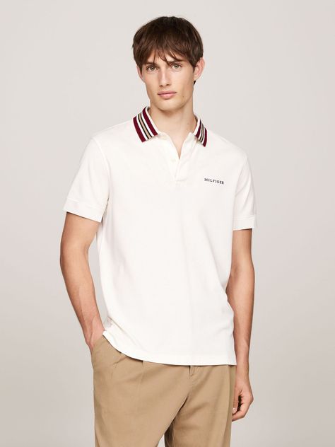 Polo Cuello Contraste Regular Blanco Tommy Hilfiger-0