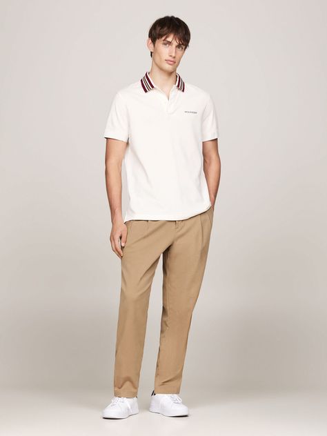 Polo Cuello Contraste Regular Blanco Tommy Hilfiger-1