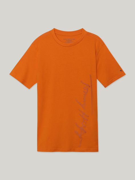 Polera Niño Script Runner Logo Naranjo Tommy Hilfiger-0