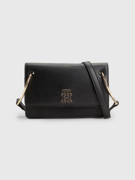 Bandolera Cruzada Con Monograma Negro Tommy Hilfiger-0