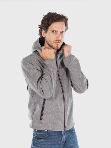 Chaqueta Hoodie Softshell Gris Tommy Hilfiger-3