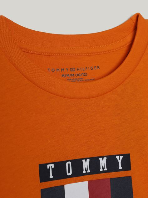 Polera De Niño Stripe Block Naranjo Tommy Hilfiger-3