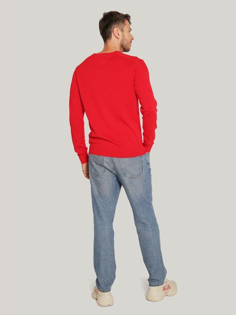 Sweater Básico Signature V-Neck Rojo Tommy Hilfiger-2