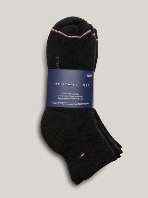 Pack 6 Par Calcetin Sport Quarter Negro Tommy Hilfiger-2
