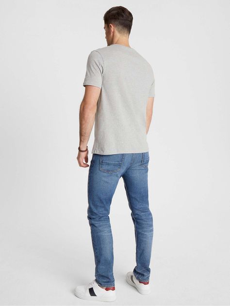 Polera Essential Cotton C- Slim Fit Gris Tommy Hilfiger-2
