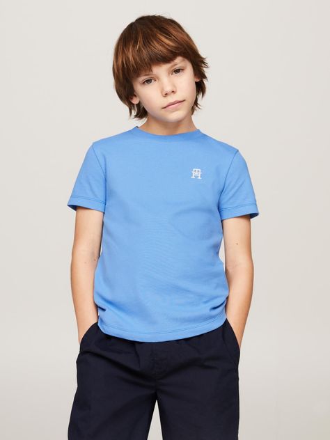 Polera Con Logo Monogram Celeste Tommy Hilfiger-0