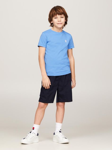 Polera Con Logo Monogram Celeste Tommy Hilfiger-1
