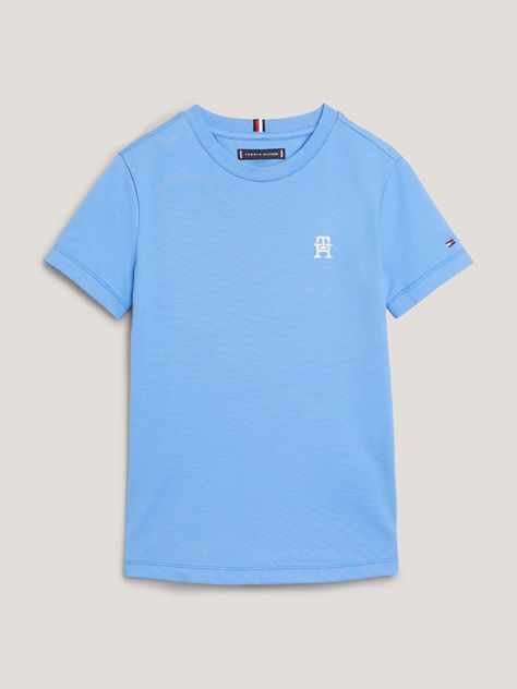 Polera Con Logo Monogram Celeste Tommy Hilfiger-4