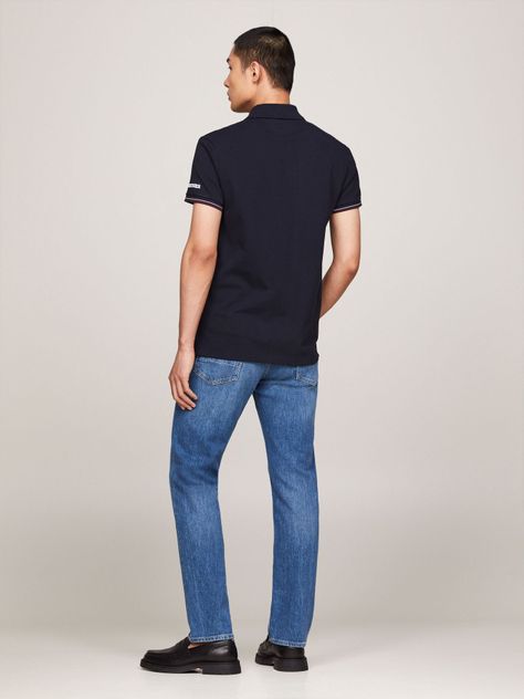 Polo De Corte Tapeta A Contraste Azul Tommy Hilfiger-2