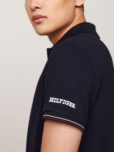 Polo De Corte Tapeta A Contraste Azul Tommy Hilfiger-3