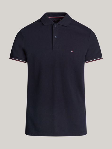 Polo De Corte Tapeta A Contraste Azul Tommy Hilfiger-4