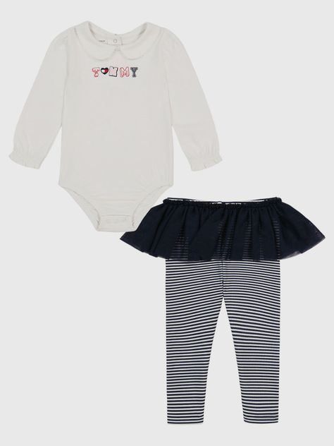 Set De Niña De Bodie Y Leggings Con Print Multicolor Tommy Hilfiger-0