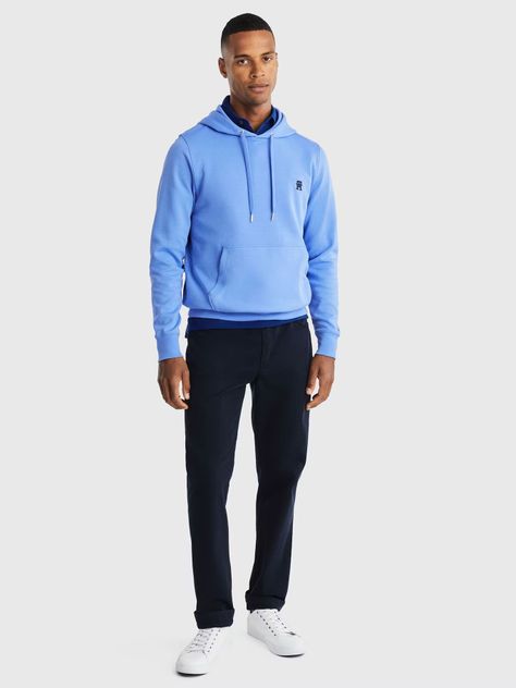 Polerón Hoodie Logo Monogram Celeste Tommy Hilfiger-1