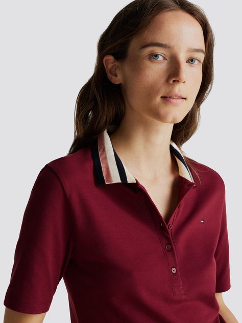 Polo De Piqué Slim Fit Burdeo Tommy Hilfiger-3