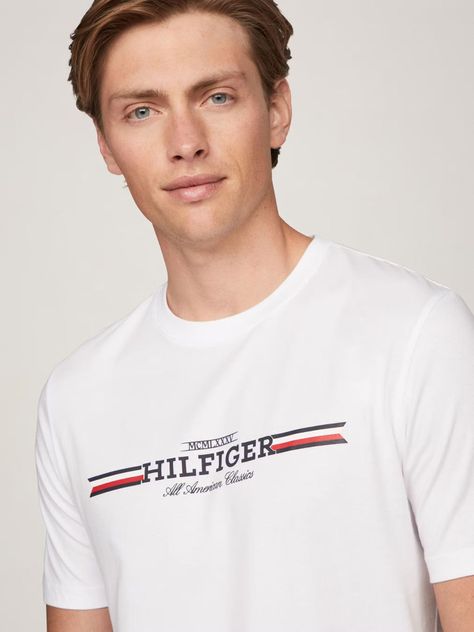 Polera Hilfiger Chest Stripe Logo Blanco Tommy Hilfiger-3