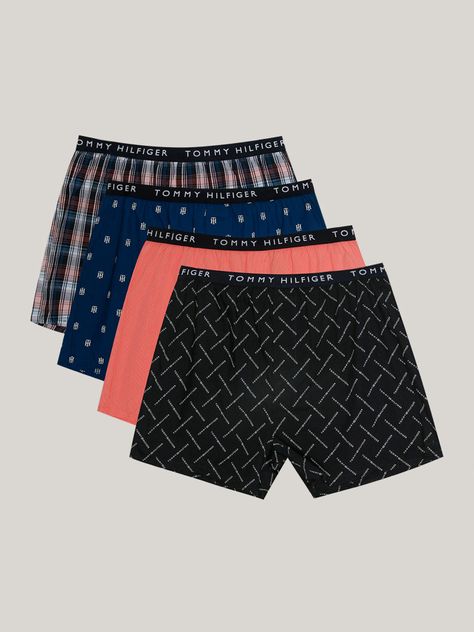 Pack De 4 Bóxers Woven Con Print Multicolor Tommy Hilfiger-0