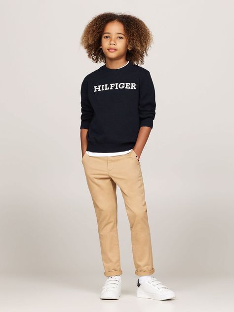 Sweater Con Logo Monotype Azul Tommy Hilfiger-1