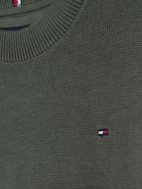 Sweater Niño Con Bordado Essential Verde Tommy Hilfiger-2