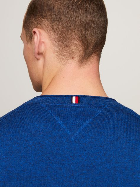 Sweater De Punto Mouliné C-Neck Azul Tommy Hilfiger-3
