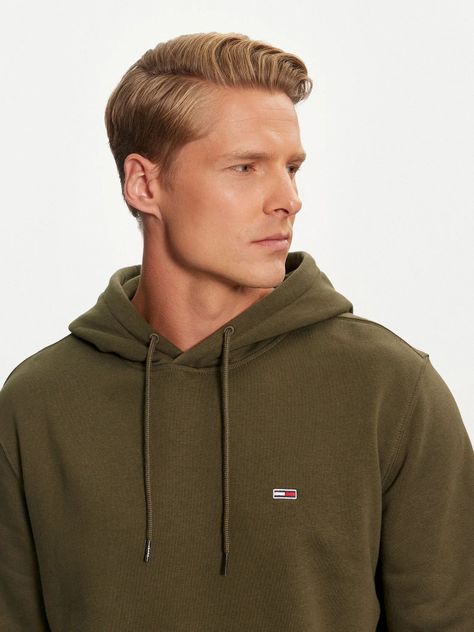 Polerón Hoodie Solid Con Logo Verde Tommy Jeans-3