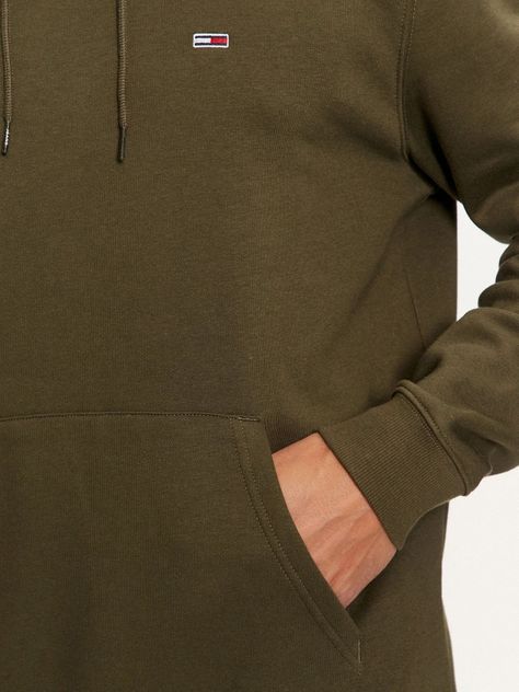 Polerón Hoodie Solid Con Logo Verde Tommy Jeans-4