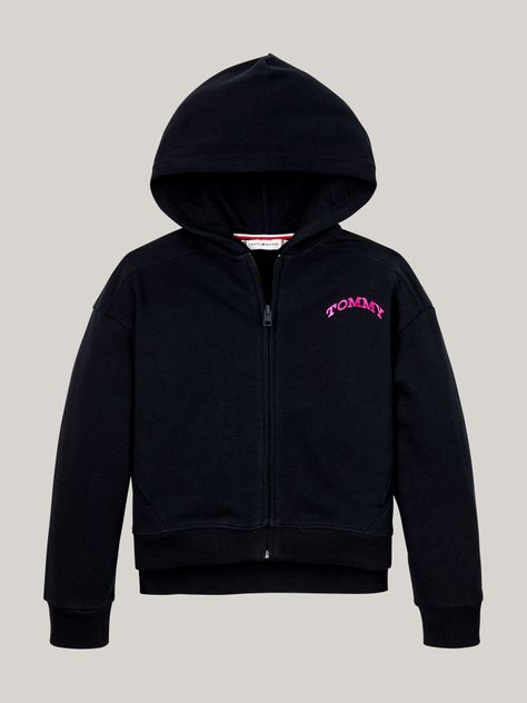 Polerón Hoodie De Niña Varsity Logo Azul Tommy Hilfiger-4