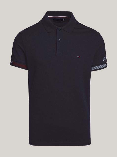 Polo Flag Con Ribetes Slim Fit Azul Tommy Hilfiger-4
