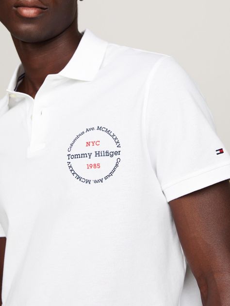 Polo C Logo Circular Regular Fit Blanco Tommy Hilfiger-3