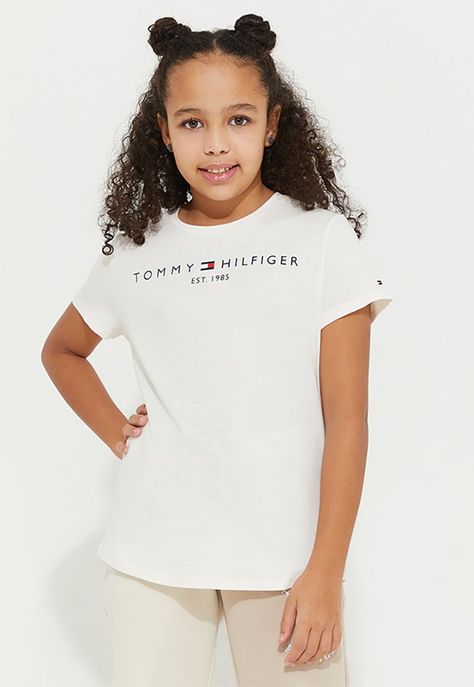 Polera De Niña Essential Cotton Blanco Tommy Hilfiger-0