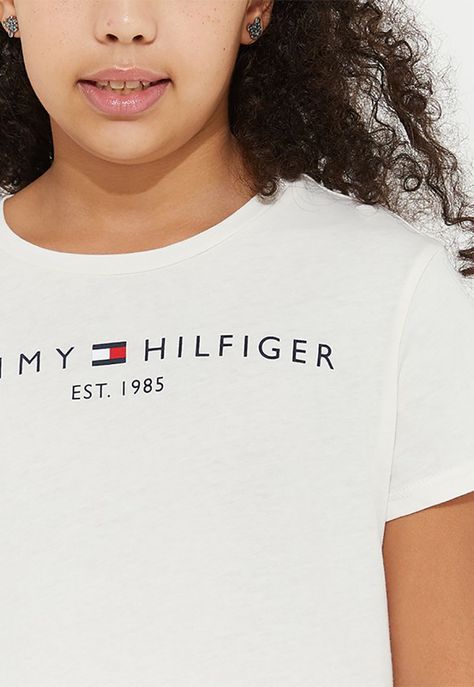 Polera De Niña Essential Cotton Blanco Tommy Hilfiger-3