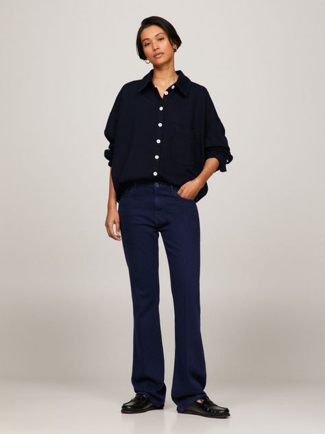 Jean Bootcut De Talle Medio Azul Tommy Hilfiger-0