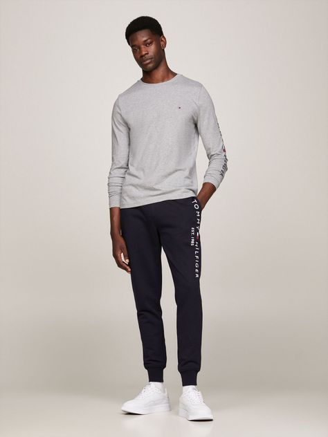 Polera Essential Flag Logo Gris Tommy Hilfiger-1