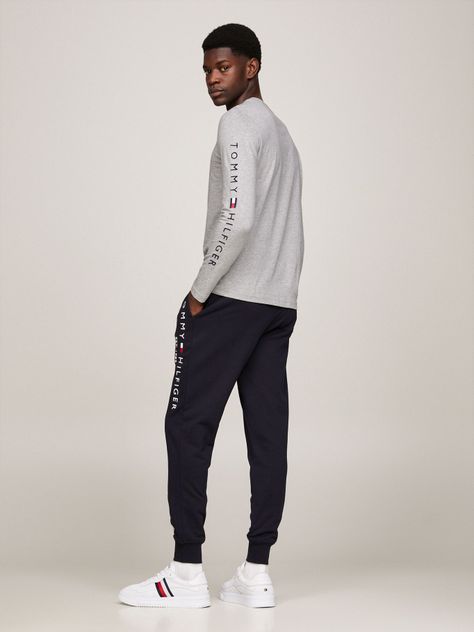 Polera Essential Flag Logo Gris Tommy Hilfiger-2