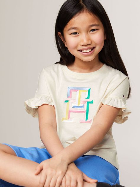 Polera Con Manga Con Volantes Beige Tommy Hilfiger-3