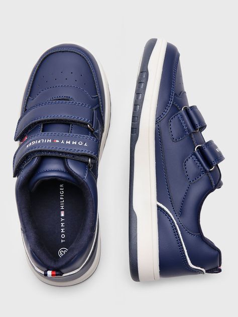 Zapatillas Con Velcro Stripe Logo Azul Tommy Hilfiger-1