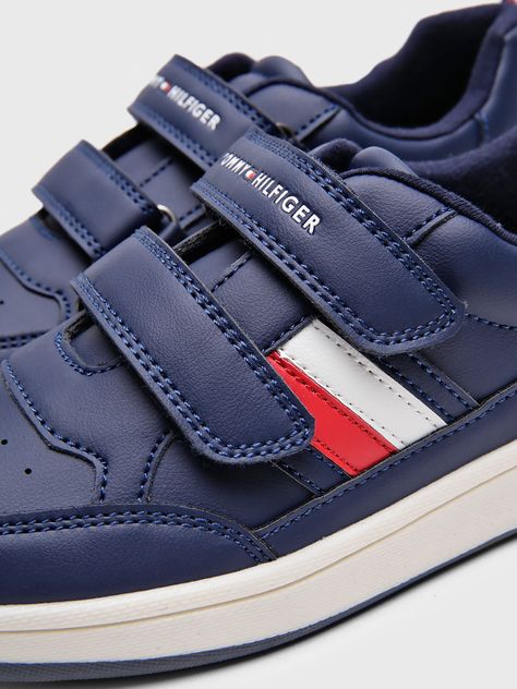 Zapatillas Con Velcro Stripe Logo Azul Tommy Hilfiger-4
