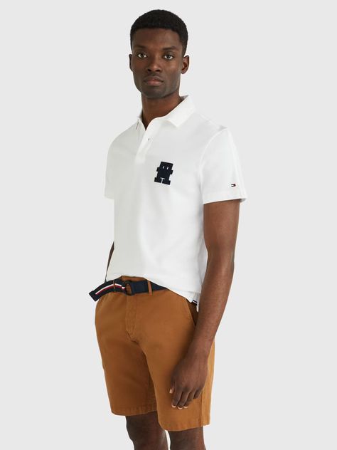 Polo Logo Monogram Th Blanco Tommy Hilfiger-0